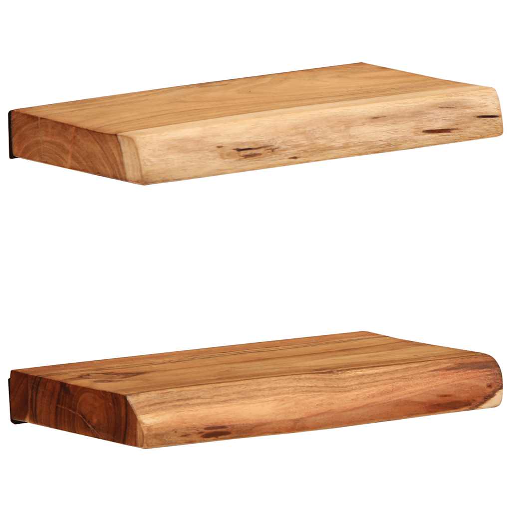vidaXL Wall Shelves 2 pcs 30x20x3.5 cm Solid Wood Acacia