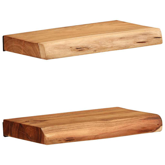 vidaXL Wall Shelves 2 pcs 30x20x3.5 cm Solid Wood Acacia
