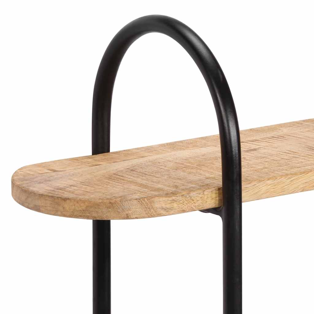 vidaXL Wall Shelf 90x20x116.5 cm Solid Rough Wood Mango