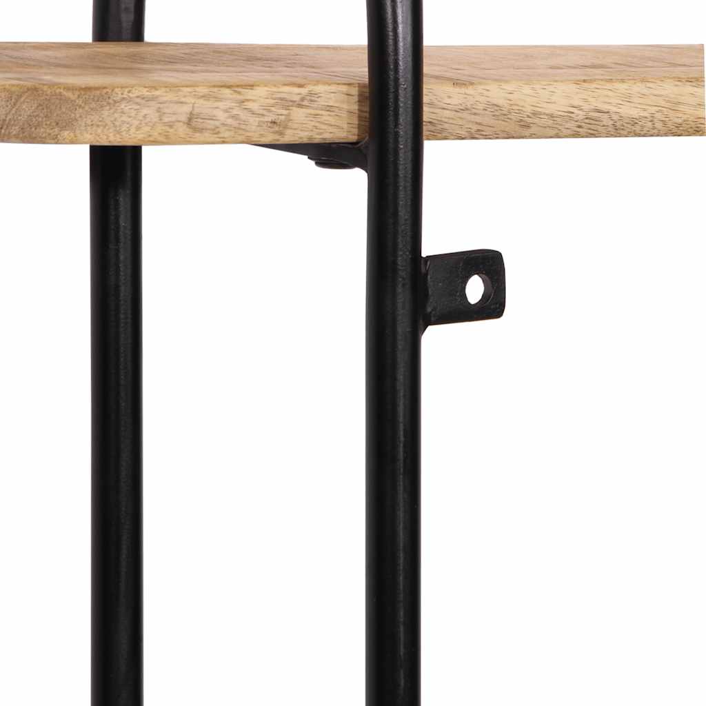 vidaXL Wall Shelf 90x20x116.5 cm Solid Rough Wood Mango