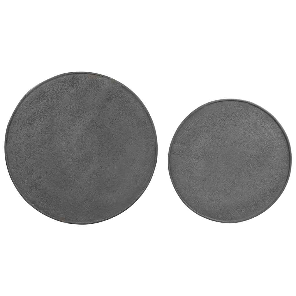 vidaXL Coffee Table 2 pcs Black Engineered Wood