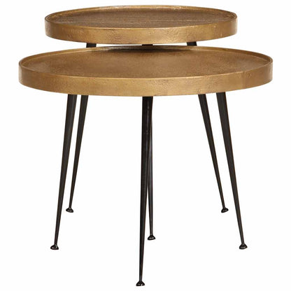 vidaXL Coffee Table 2 pcs Golden Engineered Wood