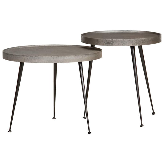 vidaXL Coffee Table 2 pcs Silver Engineered Wood