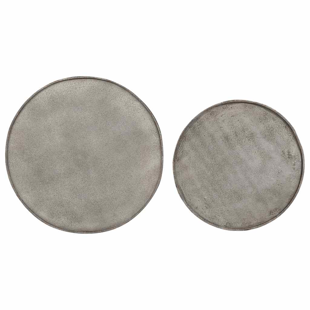 vidaXL Coffee Table 2 pcs Silver Engineered Wood