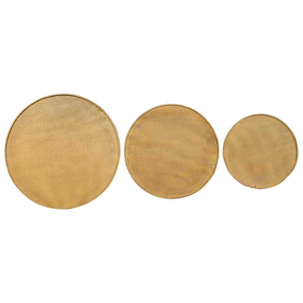 vidaXL Coffee Table 3 pcs Golden Engineered Wood