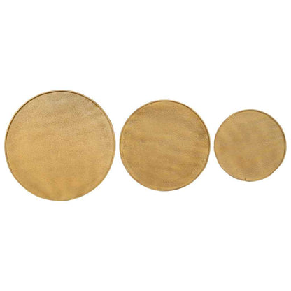 vidaXL Coffee Table 3 pcs Golden Engineered Wood
