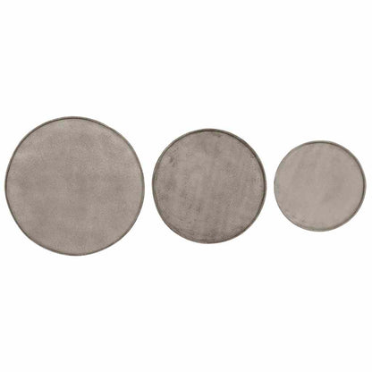 vidaXL Coffee Table 3 pcs Silver Engineered Wood