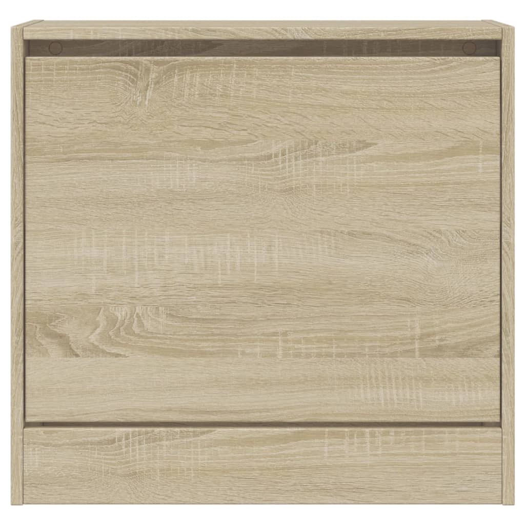 vidaXL Shoe Cabinet Sonoma Oak 60x21x57 cm Engineered Wood