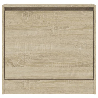 vidaXL Shoe Cabinet Sonoma Oak 60x21x57 cm Engineered Wood