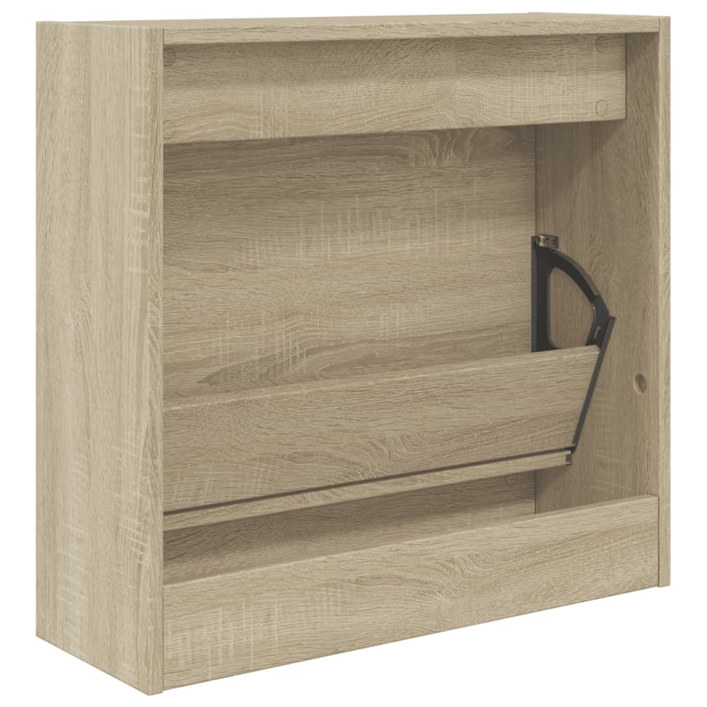 vidaXL Shoe Cabinet Sonoma Oak 60x21x57 cm Engineered Wood