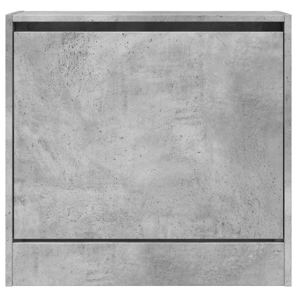 vidaXL Shoe Cabinet Concrete Grey 60x21x57 cm Engineered Wood