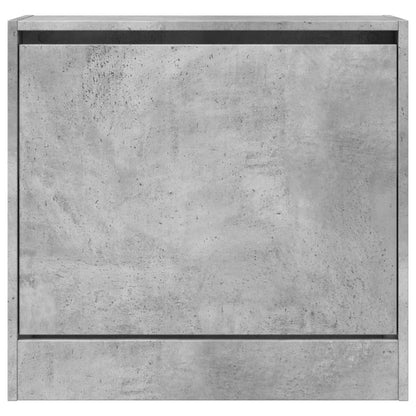 vidaXL Shoe Cabinet Concrete Grey 60x21x57 cm Engineered Wood