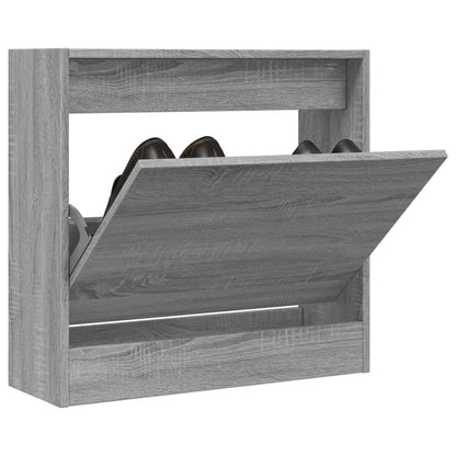 vidaXL Shoe Cabinet Grey Sonoma 60x21x57 cm Engineered Wood