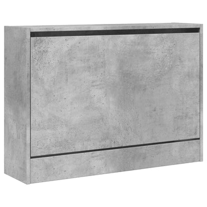 vidaXL Shoe Cabinet Concrete Grey 80x21x57 cm Engineered Wood
