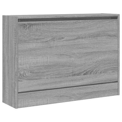 vidaXL Shoe Cabinet Grey Sonoma 80x21x57 cm Engineered Wood