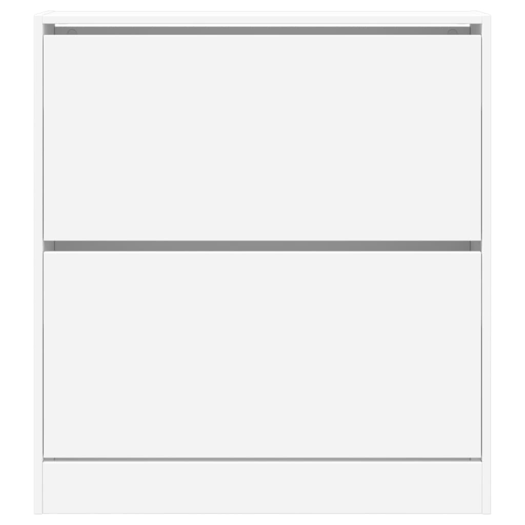 vidaXL Shoe Cabinet White 80x21x87.5 cm Engineered Wood
