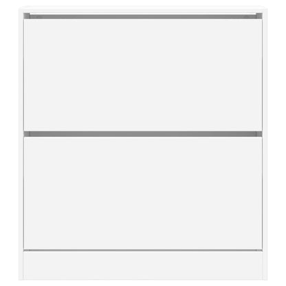 vidaXL Shoe Cabinet White 80x21x87.5 cm Engineered Wood