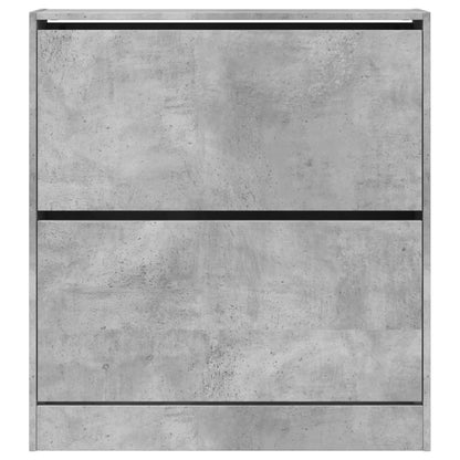 vidaXL Shoe Cabinet Concrete Grey 80x21x87,5 cm Engineered Wood