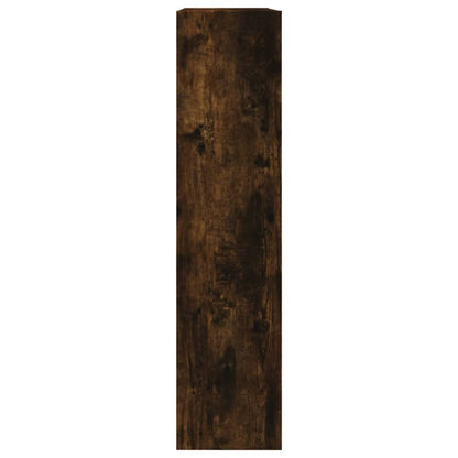 vidaXL Shoe Cabinet Smoked Oak 80x21x87,5 cm Engineered Wood