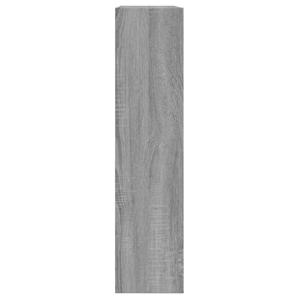 vidaXL Shoe Cabinet Grey Sonoma 80x21x87.5 cm Engineered Wood