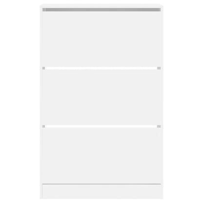 vidaXL Shoe Cabinet White 80x21x125,5 cm Engineered Wood