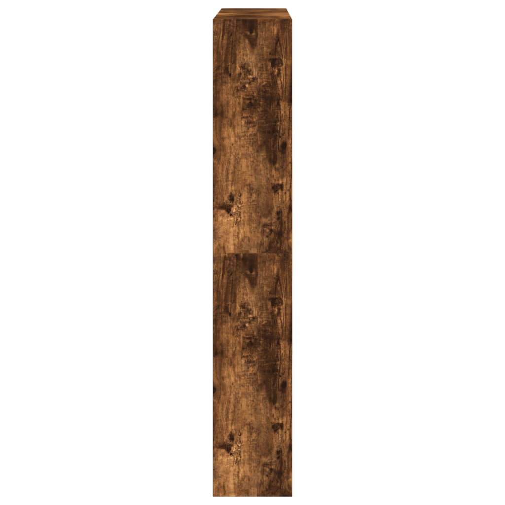 vidaXL Shoe Cabinet Smoked Oak 80x21x125.5 cm Engineered Wood