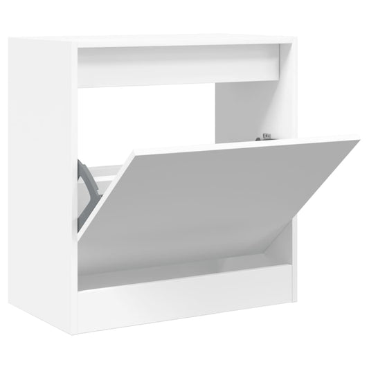 vidaXL Shoe Cabinet White 60x34x63,5 cm Engineered Wood
