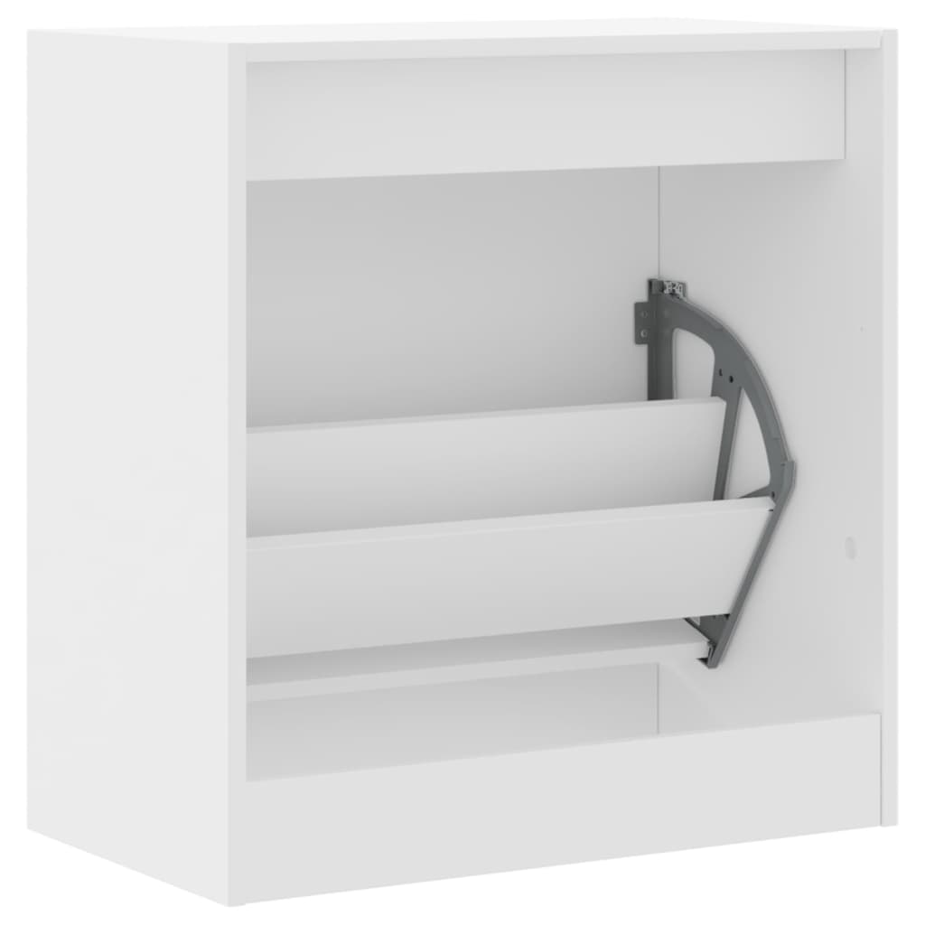 vidaXL Shoe Cabinet White 60x34x63,5 cm Engineered Wood