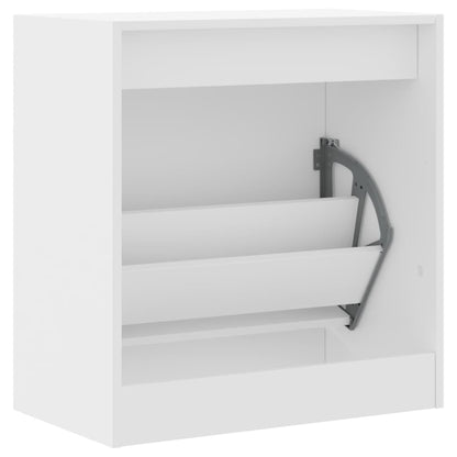 vidaXL Shoe Cabinet White 60x34x63,5 cm Engineered Wood