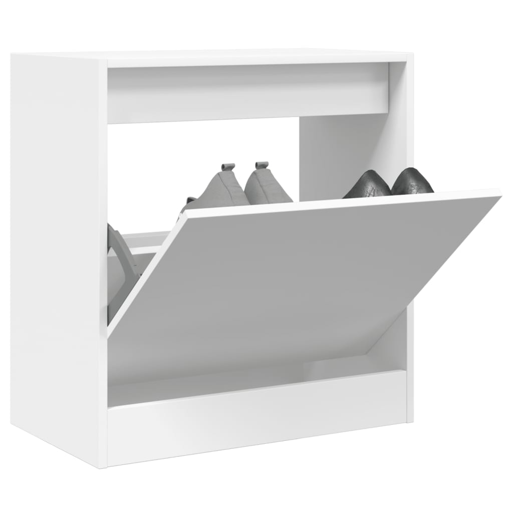vidaXL Shoe Cabinet White 60x34x63,5 cm Engineered Wood