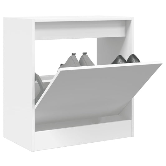 vidaXL Shoe Cabinet White 60x34x63,5 cm Engineered Wood