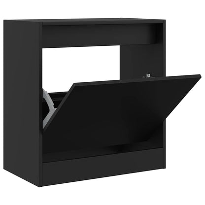 vidaXL Shoe Cabinet Black 60x34x63,5 cm Engineered Wood