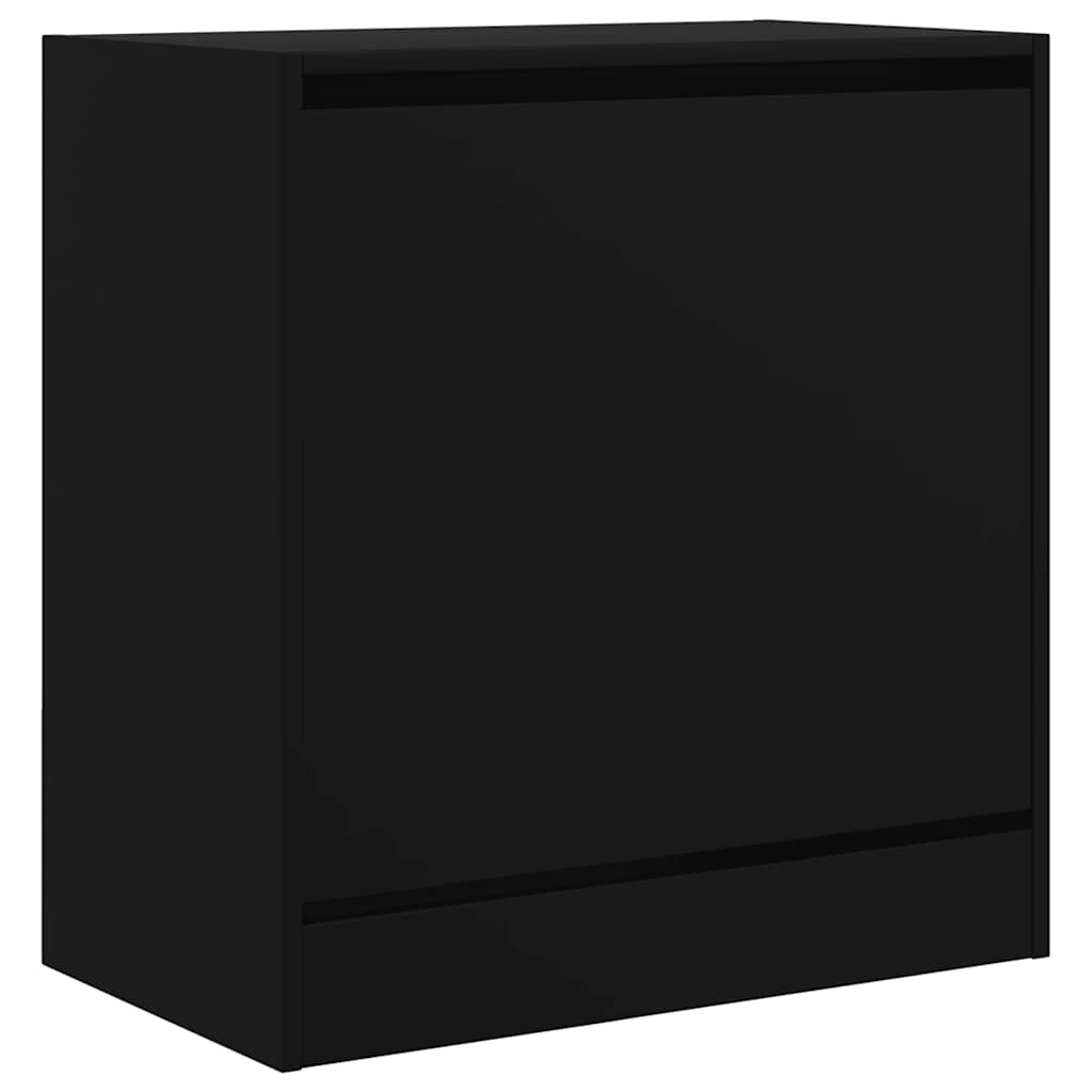 vidaXL Shoe Cabinet Black 60x34x63,5 cm Engineered Wood