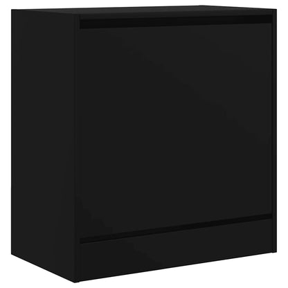 vidaXL Shoe Cabinet Black 60x34x63,5 cm Engineered Wood