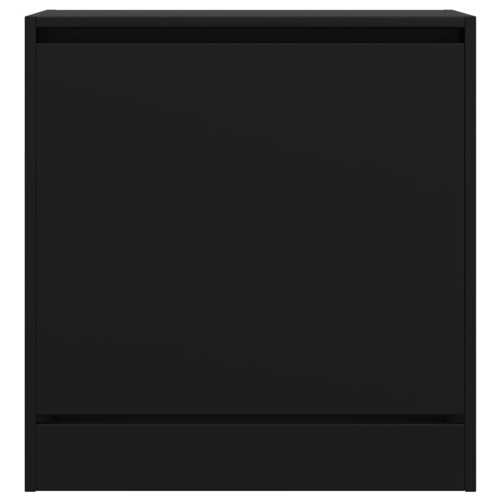 vidaXL Shoe Cabinet | Black | Engineered wood | Compact | Shoe Cabinet