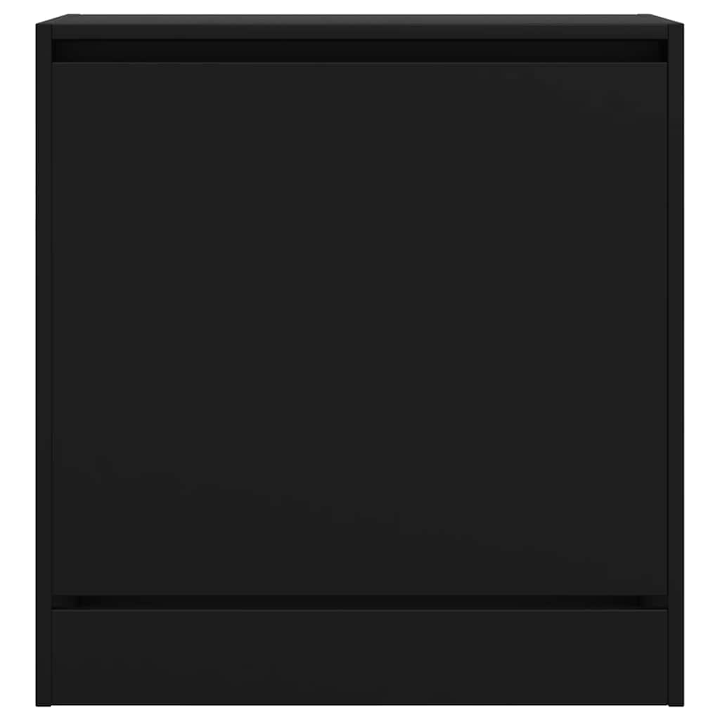vidaXL Shoe Cabinet Black 60x34x63,5 cm Engineered Wood