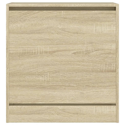 vidaXL Shoe Cabinet Sonoma Oak 60x34x63.5 cm Engineered Wood