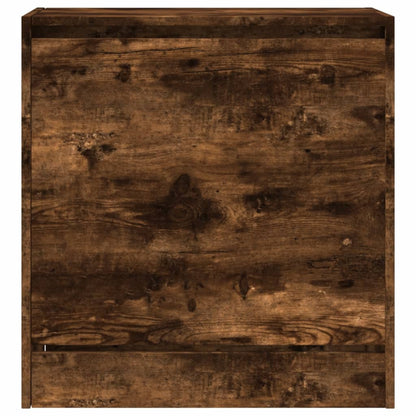 vidaXL Shoe Cabinet Smoked Oak 60x34x63.5 cm Engineered Wood