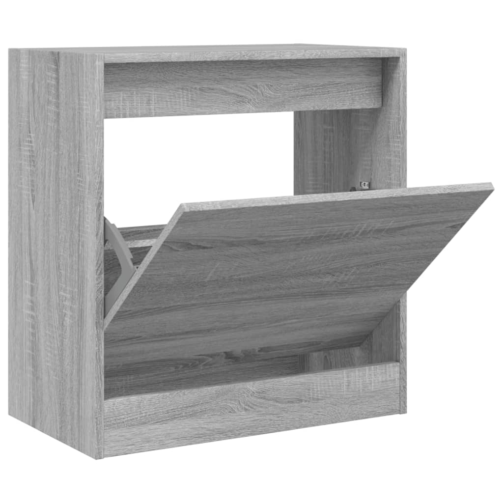 vidaXL Shoe Cabinet Grey Sonoma 60x34x63,5 cm Engineered Wood