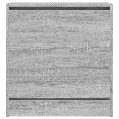 vidaXL Shoe Cabinet Grey Sonoma 60x34x63,5 cm Engineered Wood