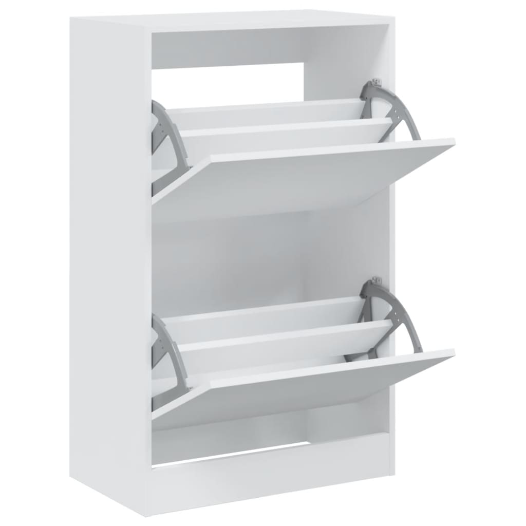 vidaXL Shoe Cabinet White 60x34x96,5 cm Engineered Wood