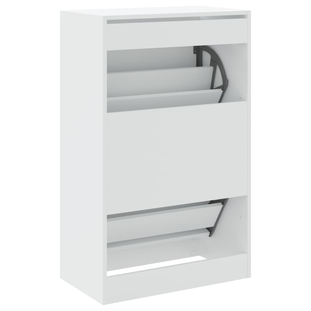 vidaXL Shoe Cabinet White 60x34x96,5 cm Engineered Wood