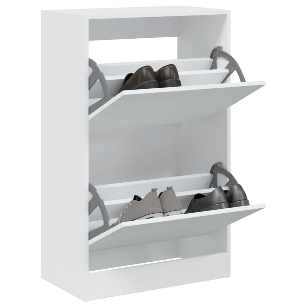 vidaXL Shoe Cabinet White 60x34x96,5 cm Engineered Wood