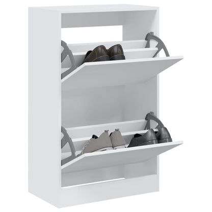 vidaXL Shoe Cabinet White 60x34x96,5 cm Engineered Wood