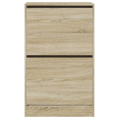 vidaXL Shoe Cabinet Sonoma Oak 60x34x96.5 cm Engineered Wood
