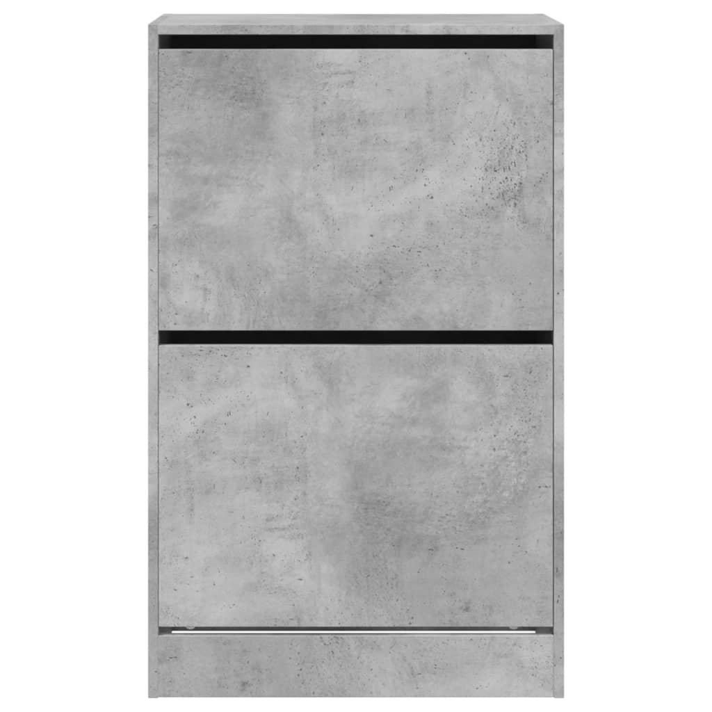 vidaXL Shoe Cabinet Concrete Grey 60x34x96,5 cm Engineered Wood