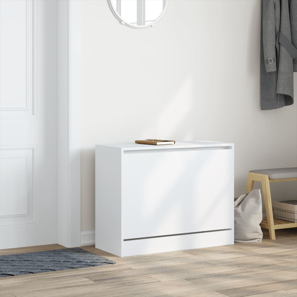vidaXL Shoe Cabinet White 80x34x63 cm Engineered Wood