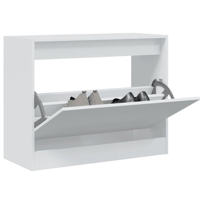 vidaXL Shoe Cabinet White 80x34x63 cm Engineered Wood