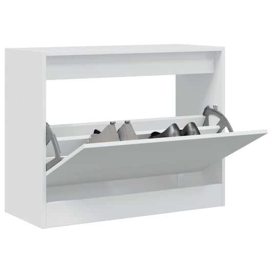 vidaXL Shoe Cabinet White 80x34x63 cm Engineered Wood