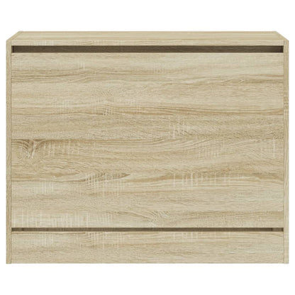 vidaXL Shoe Cabinet Sonoma Oak 80x34x63 cm Engineered Wood